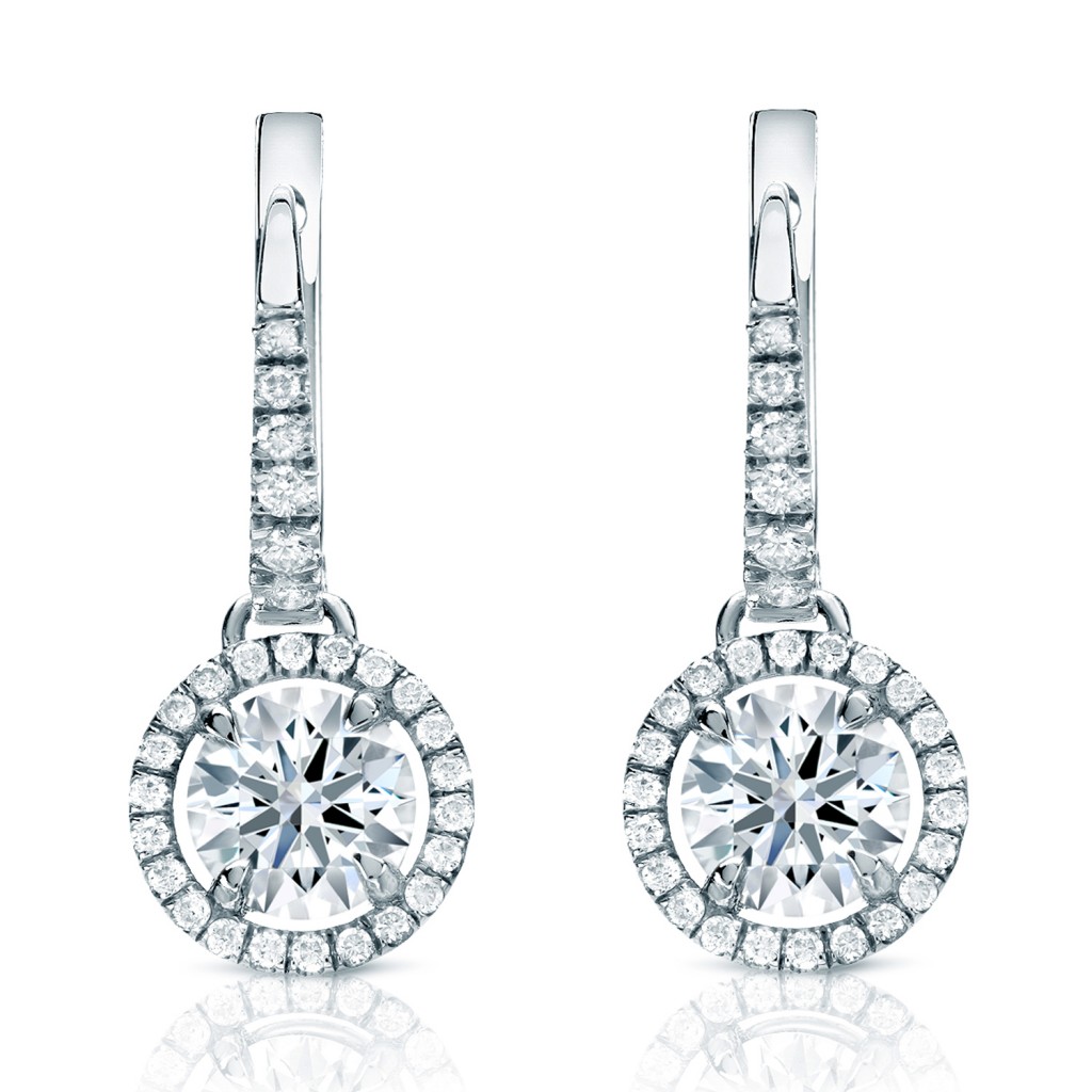 dangle diamond earrings