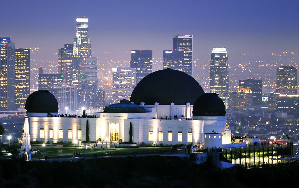 The Griffith Observatory is seen at dusk in Los Angeles, California on August 23, 2011