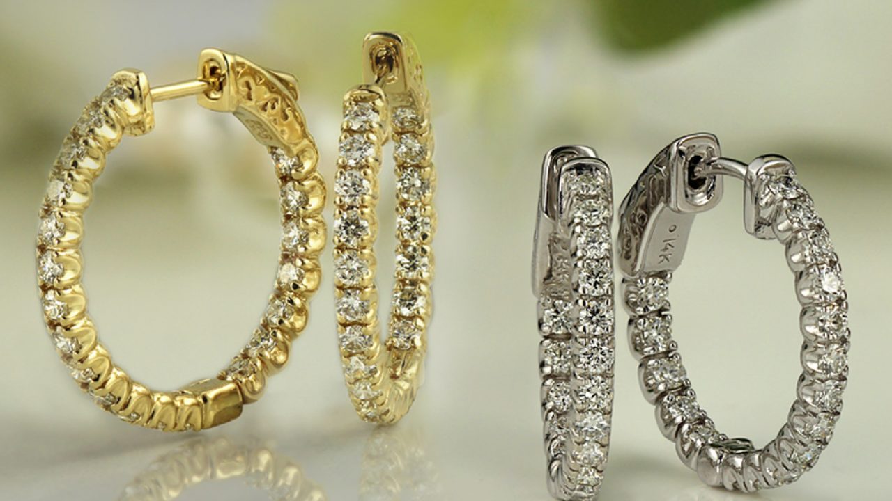 Diamond Earrings, Diamond Studs, Diamond Hoops