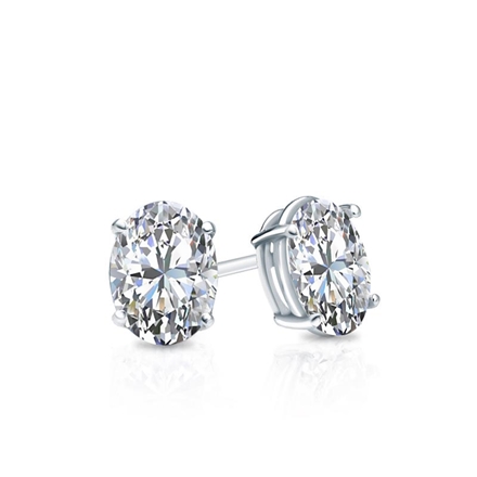 Natural Diamonds Oval Earrings 0.50 ct. tw.